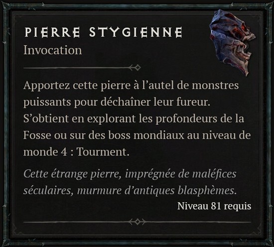 obtenir des pierres stygiennes Diablo 4 Saison 5