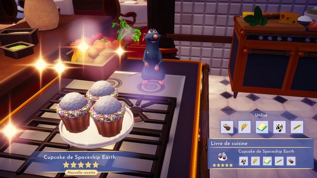 Recette Cupcake Spaceship Earth Disney Dreamlight Valley