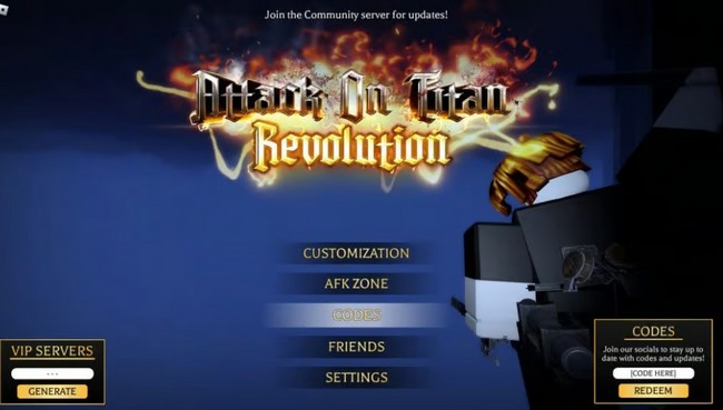 Roblox : Codes Attack on Titan Revolution (Août 2024)