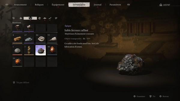 Sable ferreux raffiné Black Myth Wukong