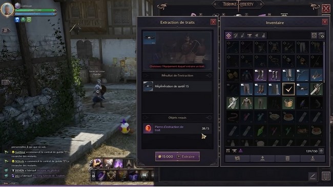 Extraction de traits Throne and Liberty