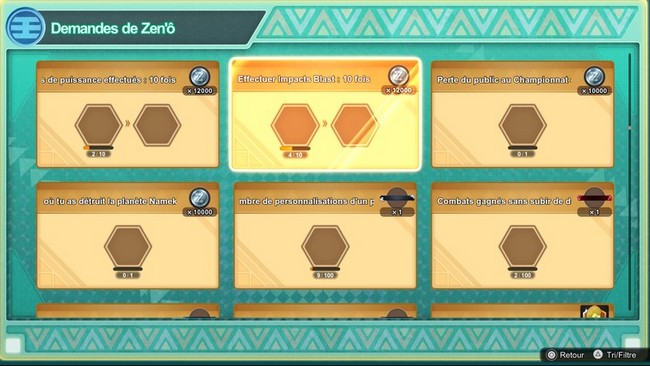 Réalisez les missions de Zen'ô et Whis