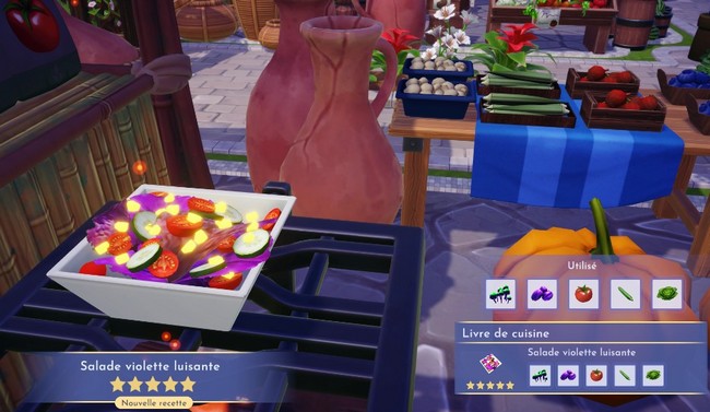 Salade violette luisante Disney Dreamlight Valley