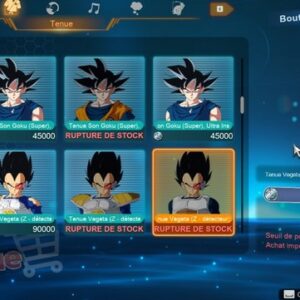 débloquer les tenues dans Dragon Ball Sparking Zero