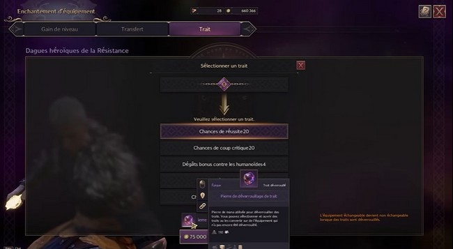 pierre de déverrouillage de Trait Throne and Liberty