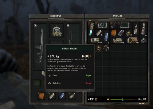 Où Trouver ATTRAPE-MOUCHE ARTEFACT POIDS MOYEN - STALKER 2