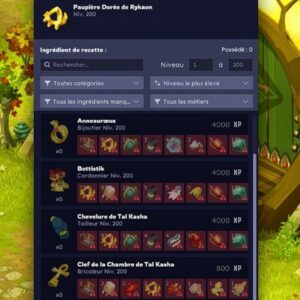 Emplacement Paupière Dorée de Rykaon dans Dofus 3