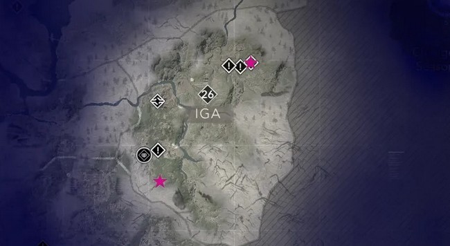 Emplacements de Kuji-Kiri à Iga