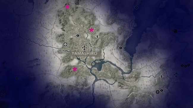 Emplacements de Kuji-Kiri à Yamashiro