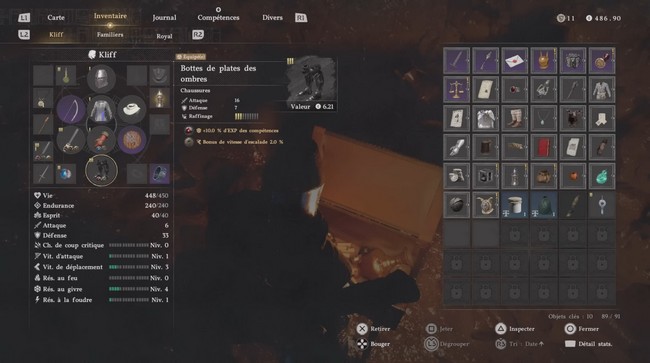 Emplacement Bottes De Plates Des Ombres Crimson Desert