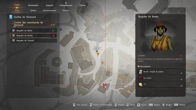 Emplacement de Renée Crimson Desert