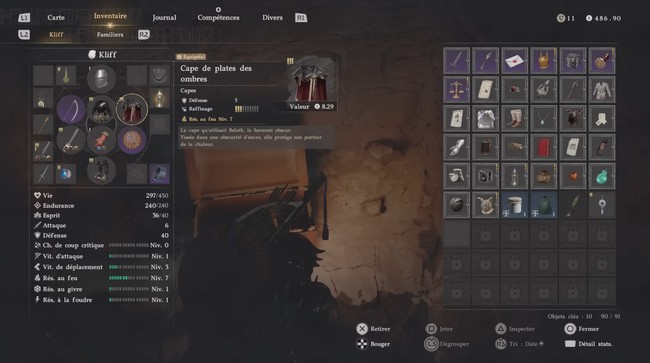 Emplacement de la Cape De Plates Des Ombres dans Crimson Desert