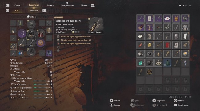 Lance Serment du Roi Mort Crimson Desert