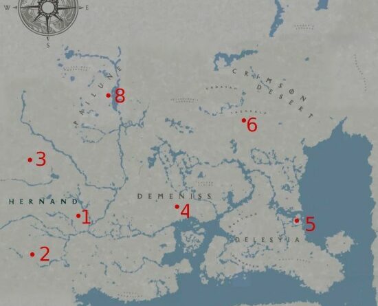 Où trouver toutes les cloches de Crimson Desert