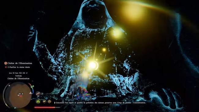 Purifier la statue dorée dans Crimson Desert