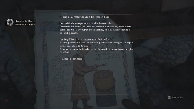 Requête de Renée-apprendre à cuisiner dans Crimson Desert