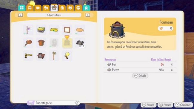 crafter un fourneau dans Pokémon Pokopia