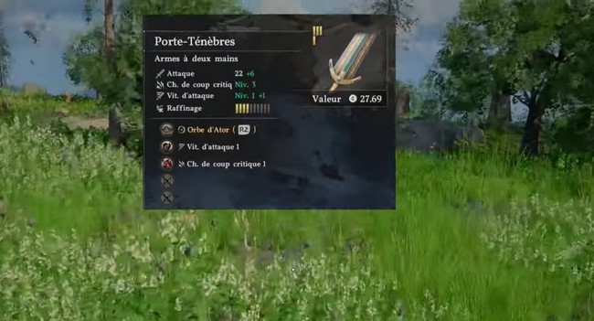 Épée Porte Ténèbres Crimson Desert