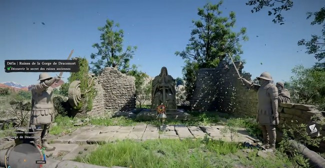 énigme des Ruines de la Gorge de Dracomort dans Crimson Desert