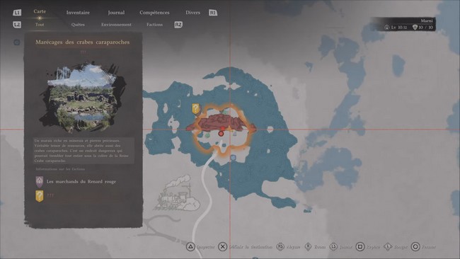 Marécages des crabes caraparoches