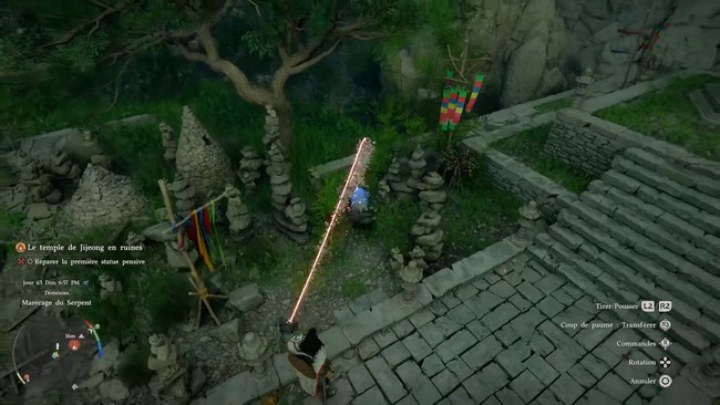 Emplacement de la premier main pour réparer la première statue pensive dans Crimson Desert