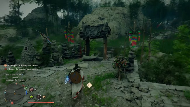 Emplacement de la deuxième main pour réparer la première statue pensive dans Crimson Desert