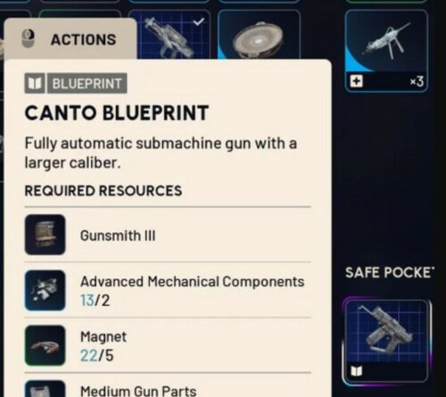 Schéma du Canto (blueprint)