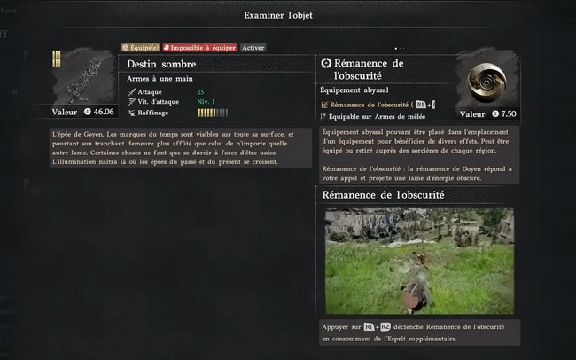 rémanence de l'obscurité