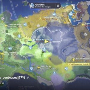 Carte Aniimo situant la forme des neiges de Givrotus à Pré-aux-frimas