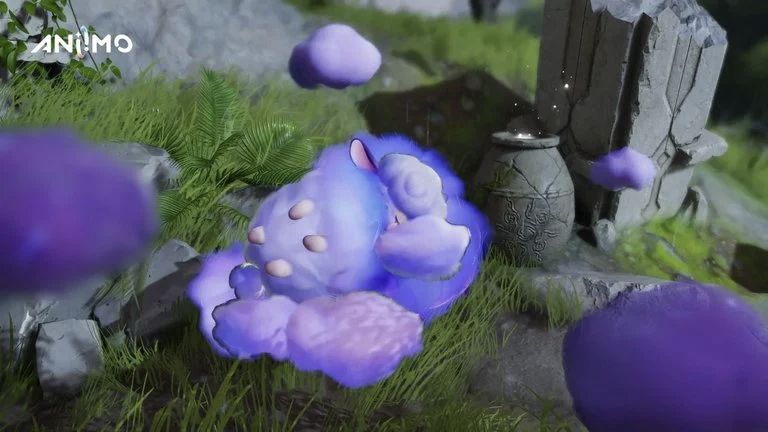 Lainirique endormi près de ruines dans Aniimo