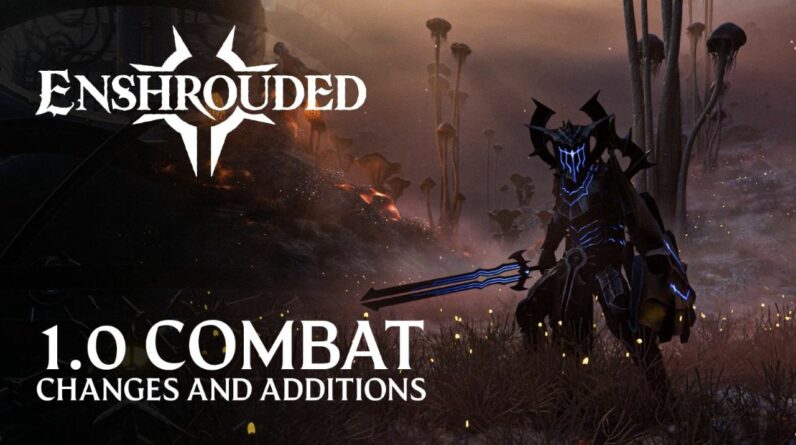 Visuel officiel présentant les changements du combat dans Enshrouded 1.0