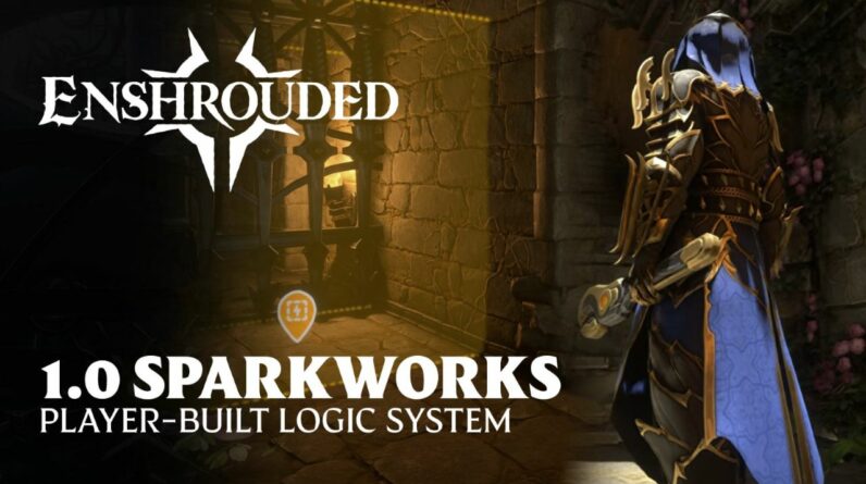 Visuel officiel Sparkworks montrant un mécanisme dans Enshrouded