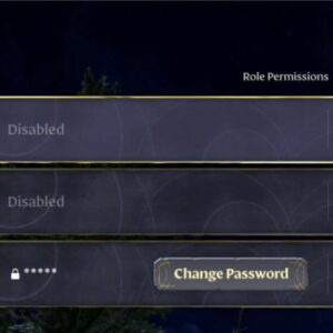 Menu officiel des paramètres d’hôte et des rôles de serveur dans Enshrouded