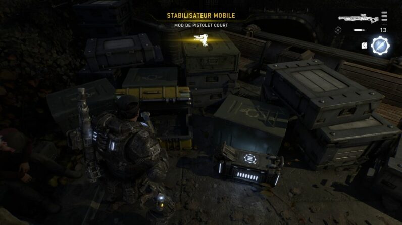 Mod de pistolet court obtenu dans un étui rigide de Gears of War E-Day