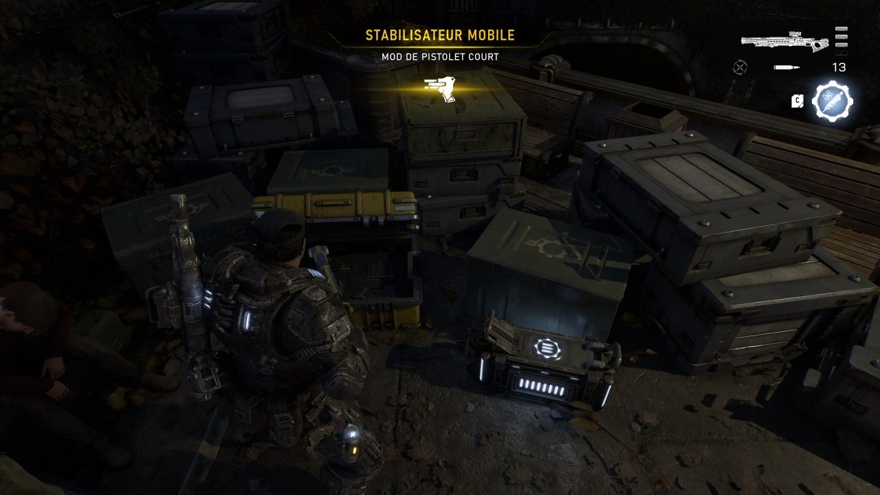 Mod de pistolet court obtenu dans un étui rigide de Gears of War E-Day