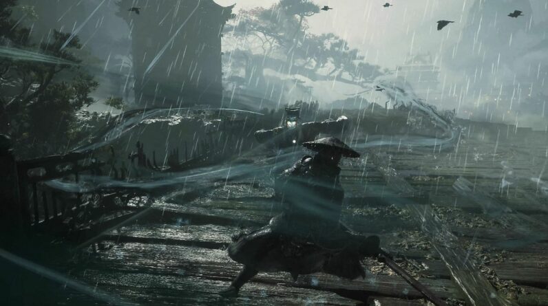 Soul sur un pont sous la pluie dans Phantom Blade Zero