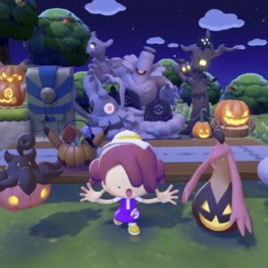 Pitrouille, Banshitrouye et les neuf décorations de l’événement Halloween de Pokopia