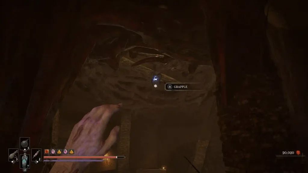 Point de grappin dans les passages souterrains de Valor Mortis